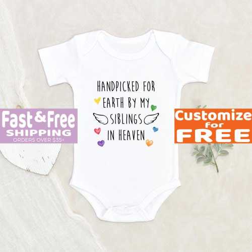 Rainbow Baby Onesie: Sibling Memorial, Handpicked in Heaven