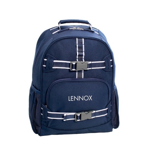 Navy Solid Recycled Backpack | Pottery Barn Kids