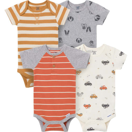 4-Pack Baby Boys Trucks & Dogs Short Sleeve Bodysuits – Gerber Childrenswear