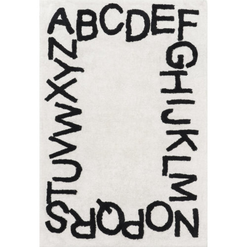 Alphabet SpinCleanhable Rug