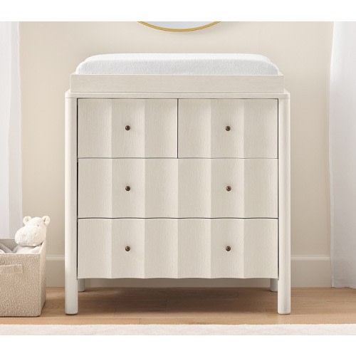 Scalloped 3-Drawer Dresser & Topper Set (36w x 19d")