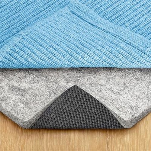 RUGPADUSA - Dual Surface - 4'10" x 6'10" - 3/8" Thick - Felt + Rubber - Enhanced Non-Slip Rug Pad - Adds Comfort and Protection - for Hard Surface Floors