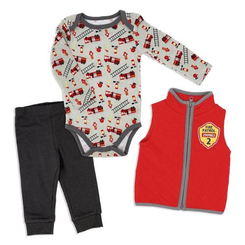 Baby Boys 3 Piece Fire Patrol Vest Set