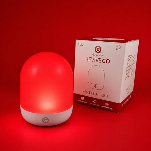 Revive - 670nm Red Portable Light by Gamma - Sleep Therapy - Melatonin Promoting Natural Sleep Aid for Wherever You GO