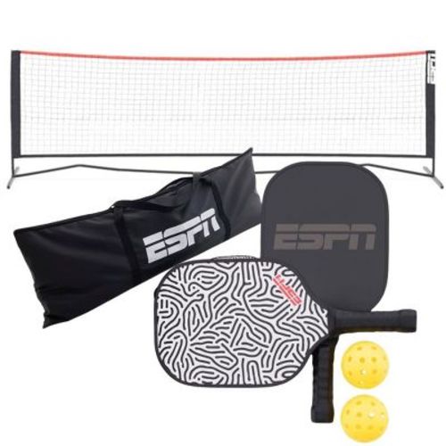 ESPN Pickleball Net Set (2 paddles, 2 balls, 1 portable net and carry bag