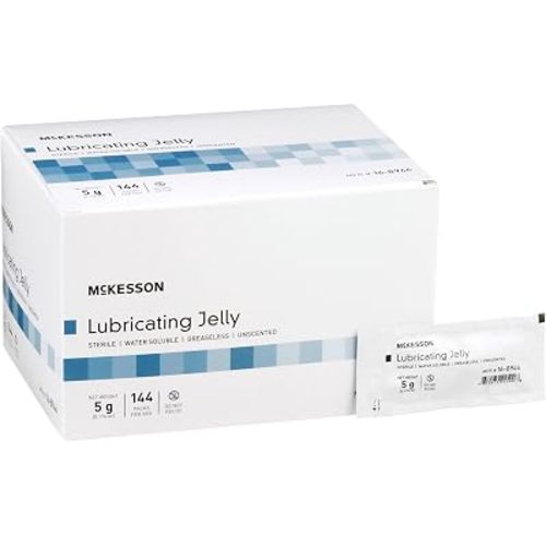 McKesson Lubricating Jelly, Sterile Individual Packets, 5 g, 144 ct
