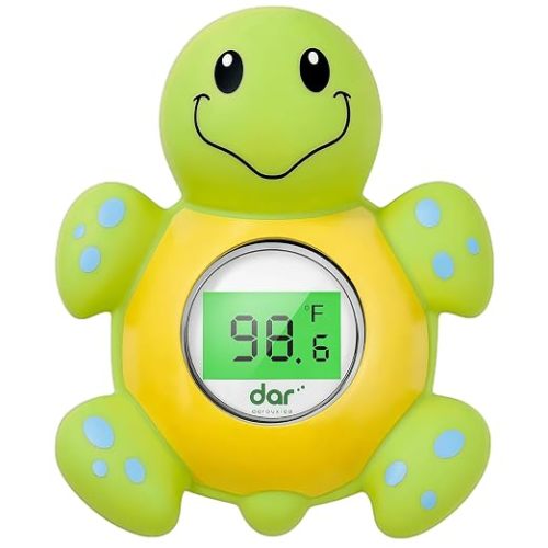 Baby Bath Thermometer for Tub,Floating Digital Water Temperature Thermometer with Instant Accurate Reading,3-Color Safety Light,Auto On/Off for Newborn,Infant & Toddler