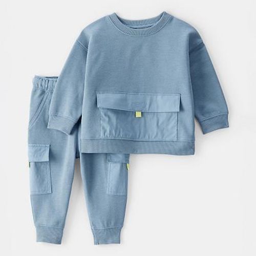 Baby Boy Carter's 2-Piece Pocket Pullover Sweatshirt & Cargo Pant Set