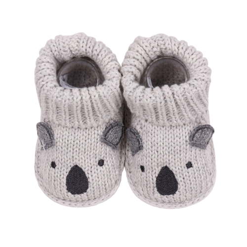 OOOUM Baby Booties Newborn Bear First Walkers Cozy Knit Soft Sole Infant Shoes,CN:One Size