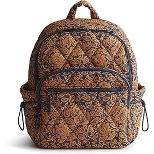 Vera Bradley Featherweight Bancroft Backpack, Lotus Montage Roasted Pecan