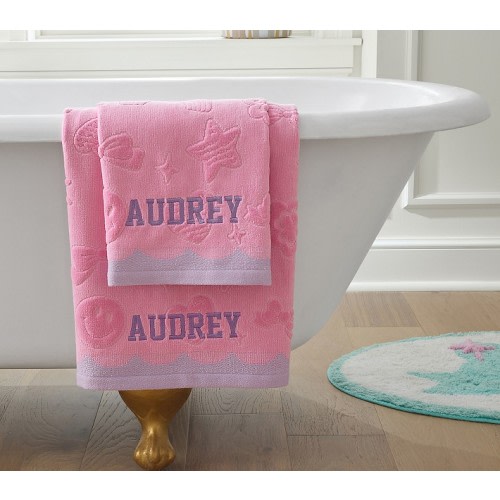 Stoney Clover Lane Jacquard Bath Towels | Pottery Barn Kids