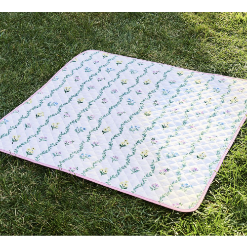 Pastel Stripe Floral All Weather Playmat