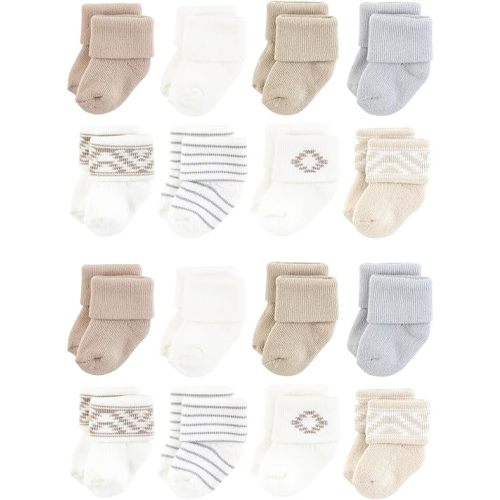 Hudson Baby Unisex Baby Cotton Rich Baby Terry Socks 16-Pack