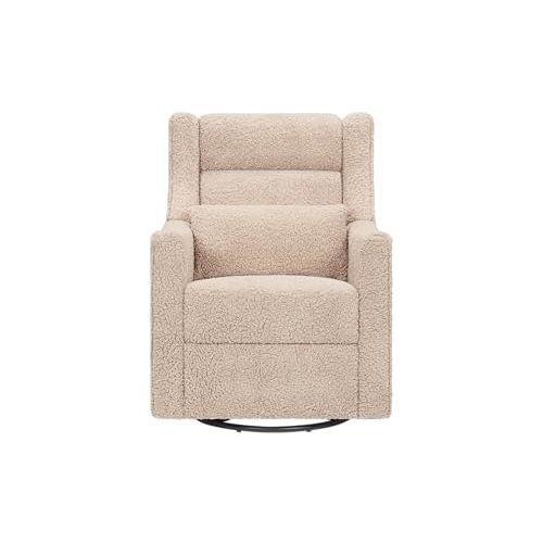 babyletto Kiwi Plus Power Recliner Chairs for Adults with USB Ports - Water & Stain Resistant Electric Glider Recliner Nursery Chair w/Power Headrest - GREENGUARD Gold Certified - 270° Swivel Glider
