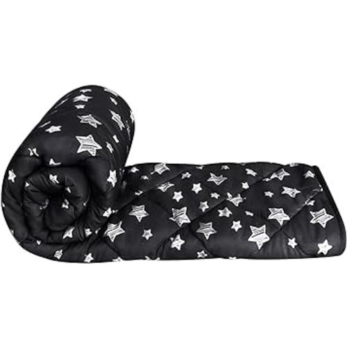 Baby Blanket for Boys and Girls, Soft Cozy Toddler Comforter Quilted with Black Star Print, Ultra Soft and Comfortable Down Alternative Crib Comforter, 39x47 Inches
