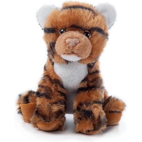 The Petting Zoo Tiger Stuffed Animal Plushie, Gifts for Kids, Wild Onez Babiez Zoo Animals, Orange Tiger Plush Toy 6 inches