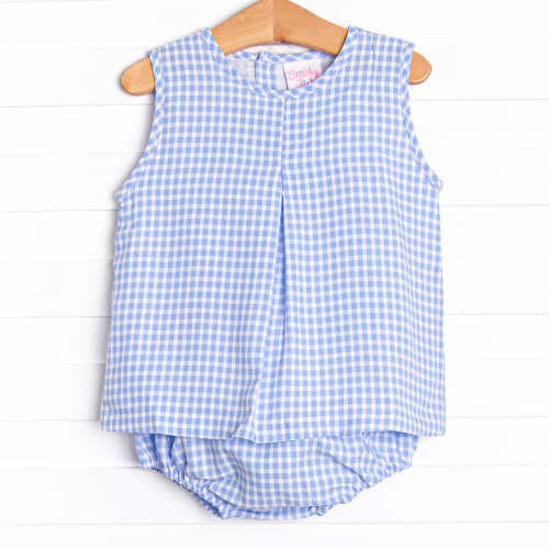 Tatum Diaper Set, Blue Gingham                          –        Stitchy Fish