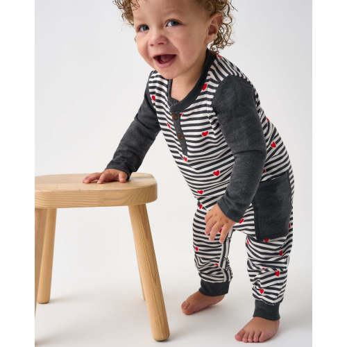 Heartstrings Stripe Henley Romper