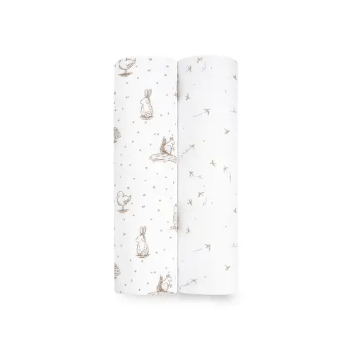 White Essentials Silky Soft Swadle Muslin Blankets 2
