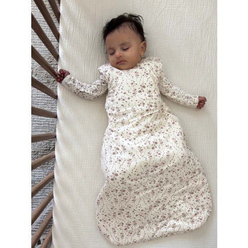 Posie Mauve 1.0 TOG Bamboo Viscose Transitional Swaddle Sack | günamüna