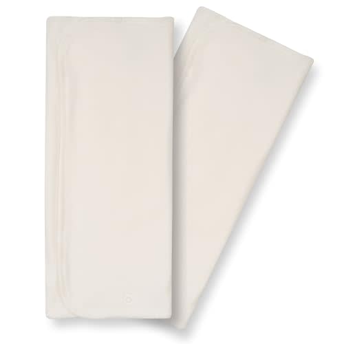 Nora's Nursery 3 Layer Cotton Prefolds 2 Pack with Snaps | Super Soft, Reusable, and Absorbent Cloth Diaper Liners | Gentle Cotton Diapering Solution for Babies