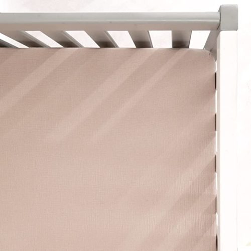 GRSSDER Soft Muslin Crib Sheet 1 Pack, 100% Cotton Crib Sheets for Boys and Girls, Fit Standard Crib Mattresses 52" x 28" Safe and Snug, Natural