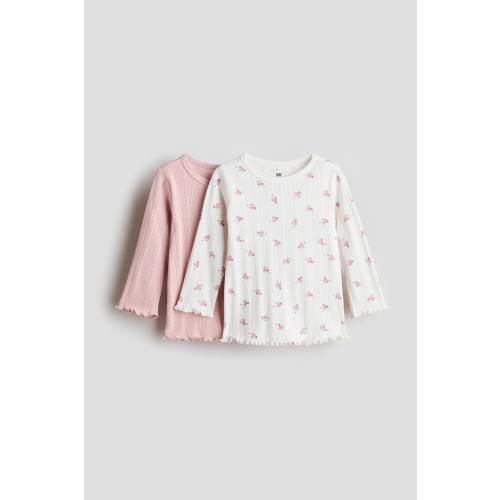 2-PACK COTTON POINTELLE TOPS