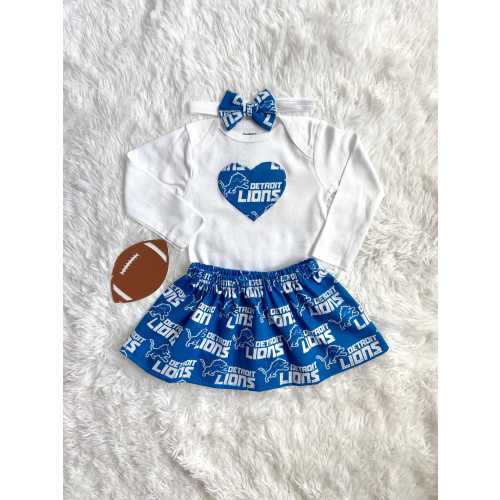3-6 months Detroit Lions Baby Outfit, Detroit Lions Baby Girl, Detroit Lions Skirt, Detroit Lions Onesie®