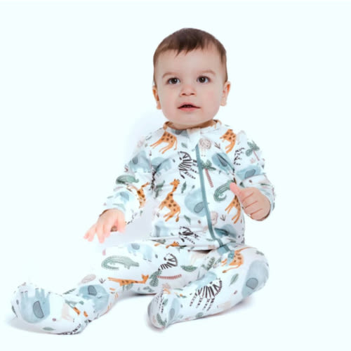 Organic Footie - Safari Animals – Norani Baby