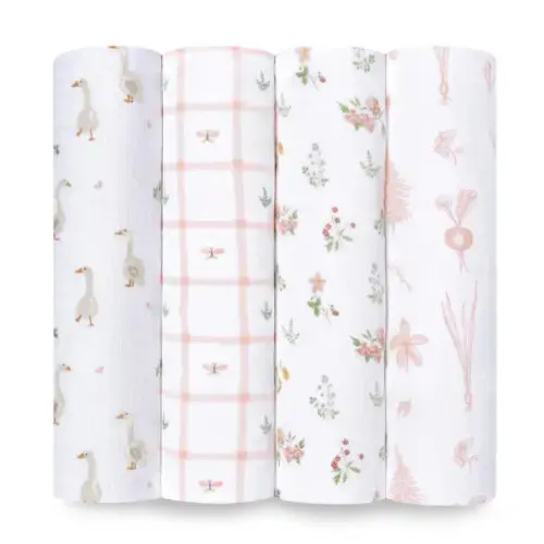 Country Floral Cotton Muslin Swaddle 4 Pack | aden + anais