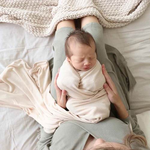 Oatmeal Bamboo Waffle Oversized Swaddle Blanket