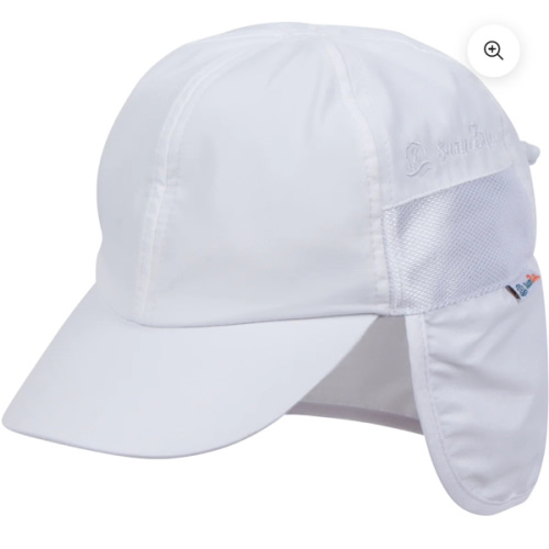 Kids Flap Hat | White