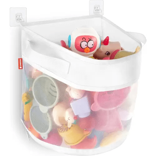 UNEEDE Bath Toy Organizer,4 Gallons Bathtub Toy Storage Organizer,Quick Access Bath Toy Holder For Bathtub,Baby Organizer And Storage,Quick Dry Baby Bath Toy Storage For Tub,Mesh Shower Caddy