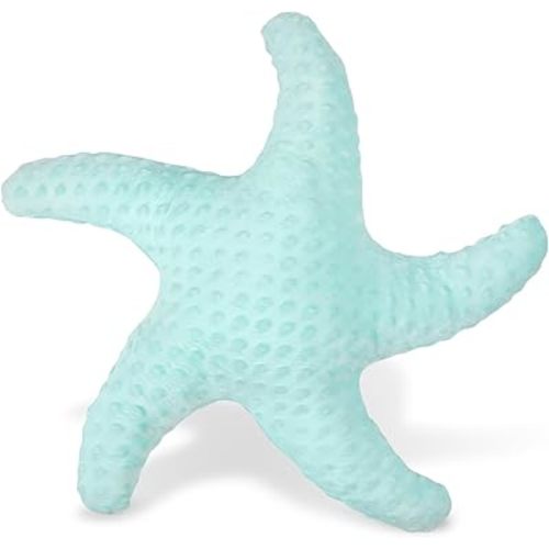 Starfish Pillow for Couch and Bed, Coastal Decor Throw Pillow, Ocean Beach Theme Accent Pillow for Living Room（Aqua）