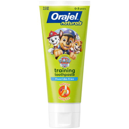 Orajel Naturals PAW Patrol Training Toothpaste, Fluoride-Free, Natural Fruity Fun, 3.5 oz