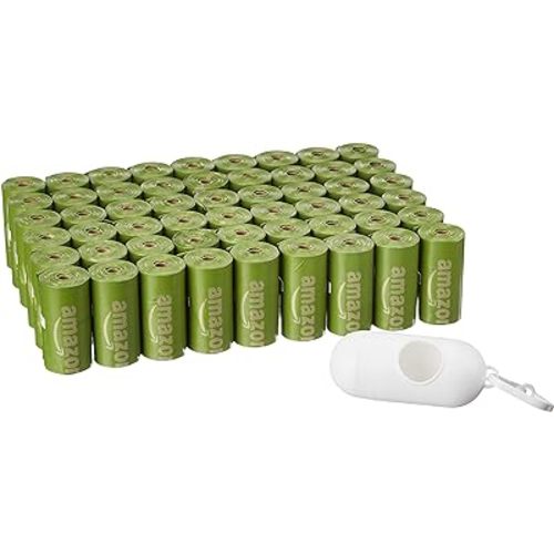 Amazon Basics Premium Leak Proof Bags with Dispenser, Brazilian Mango Scented, 13" x 9", 810 Count (54 Rolls of 15)