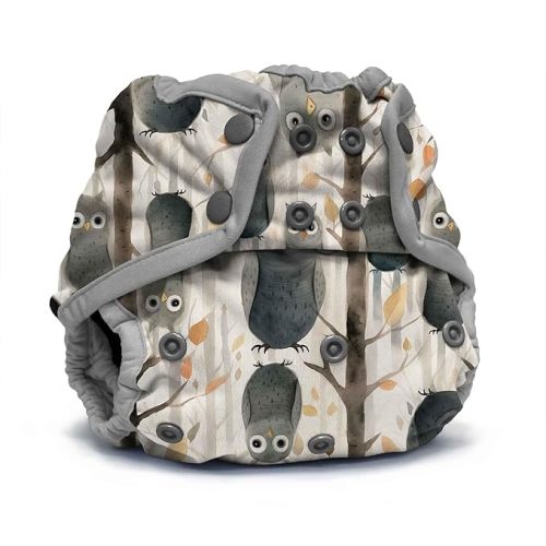 Kanga Care Rumparooz Double Leg Gusset Reusable Cloth Diaper Cover One Size Snap | Hoot 6-35 lbs