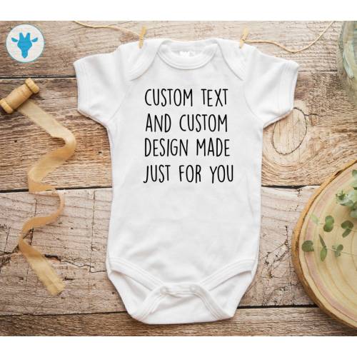 Custom Text Baby Bodysuit, Personalized Gift, Personalized Bodysuit, Baby Girl Gift, Boho Baby Clothes, Baby Shower Gift