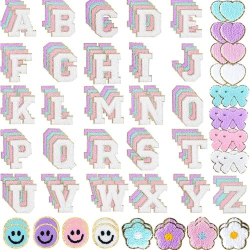 Chenille Letter Patches Self Adhesive Stickers for DIY – 136 Pcs Patches