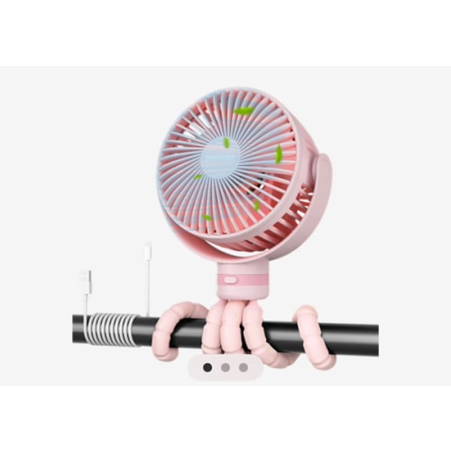 Momcozy USB Rechargeable Handheld Cooling Fan for Travel - Black