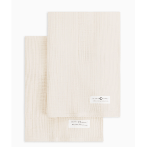 Muslin Burp Cloths 2 Pack - Natural