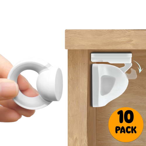 BooBoo Baby, Magnetic Child Safety Cupboard Locks, 10 Pack + 1 Key