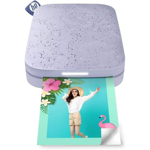 HP Sprocket 2x3 Instant Smartphone Photo Printer - Portable Color Wireless Mobile Printer - Zink Sticky-Back Photos - Print from Compatible iOS & Android Devices with Bluetooth w/Fun App - Purple