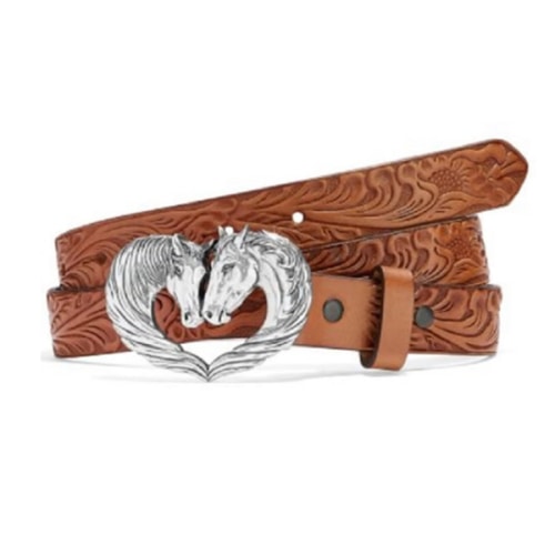 Justin Girls' Spirit Heart Horse Western Belt