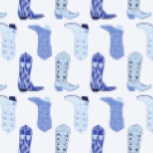 Infant Long Sleeve and Skirt Onesie in Blue Western Boots – Silks