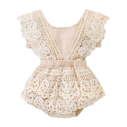 Gunia Baby Outfits Girl Boho Lace Dress Ruffle First Birthday Photoshoot Jumpsuit Bodysuit Girl Romper Clothes Set 0-18 Months