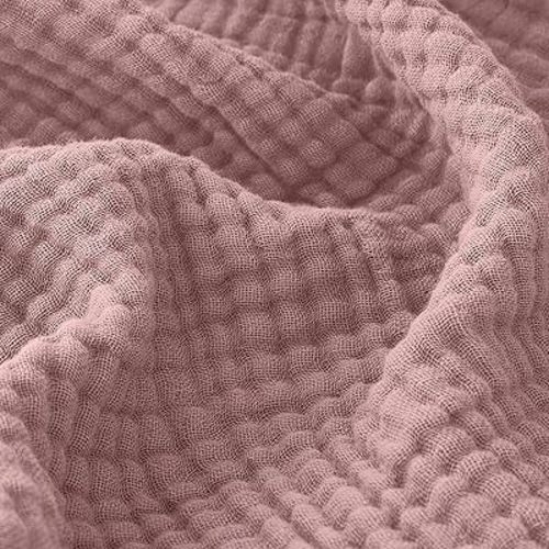 EMME Muslin Throw Blanket 100% Cotton Blankets for Couch 4-Layer Breathable Gauze All Season Soft and Lightweight Pre-Washed (Dusty Pink, 50"x71")