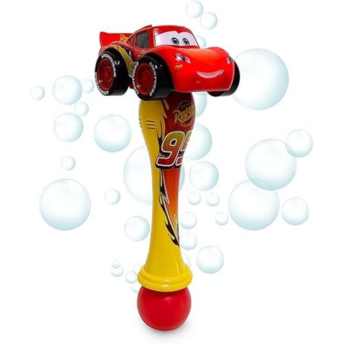 Disney Store Official Cars Lightning McQueen Light-Up Bubble Wand – Interactive LED Toy, Perfect for Kids & Fans, Authentic Movie Design, Ideal Outdoor Play & Parties, Durable and Safe for All Ages