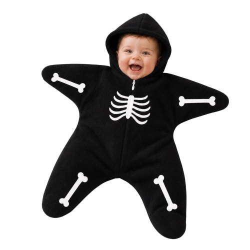 Loyni Baby Starfish Onesie Fleece Wearable Swaddle Bag Newborn Star Shape Hooded Sleep Sack Halloween Sleeping Blanket for 0‑3 Months Baby Shower Gift