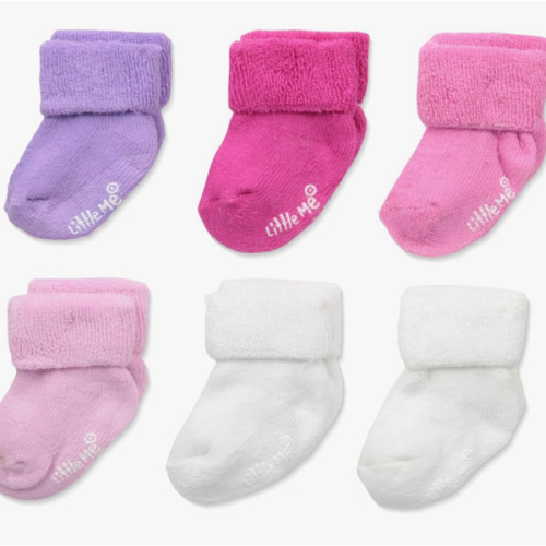 Little Me baby-girls 6 Pack Variety Socks